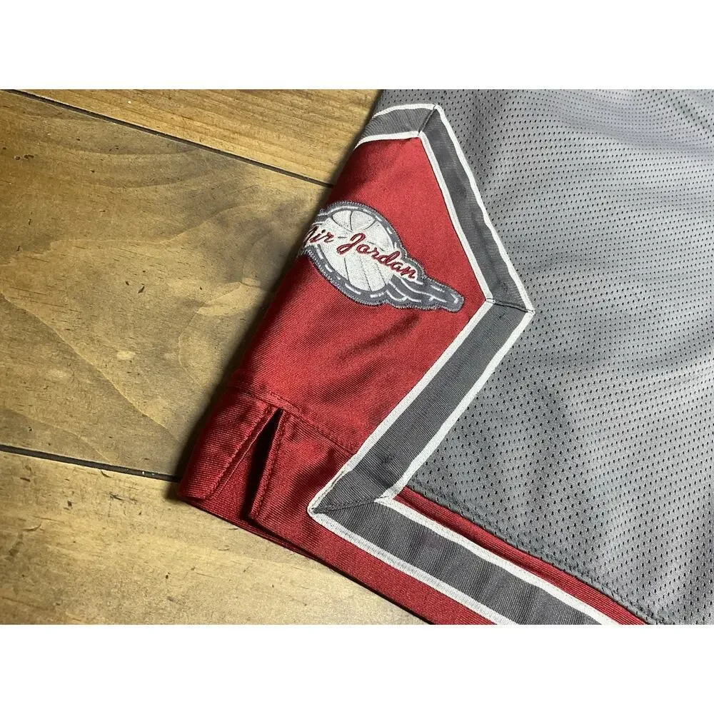 Vintage Nike Air Jordan Diamond Wings Basketball Shorts Heavy Long White Size XL